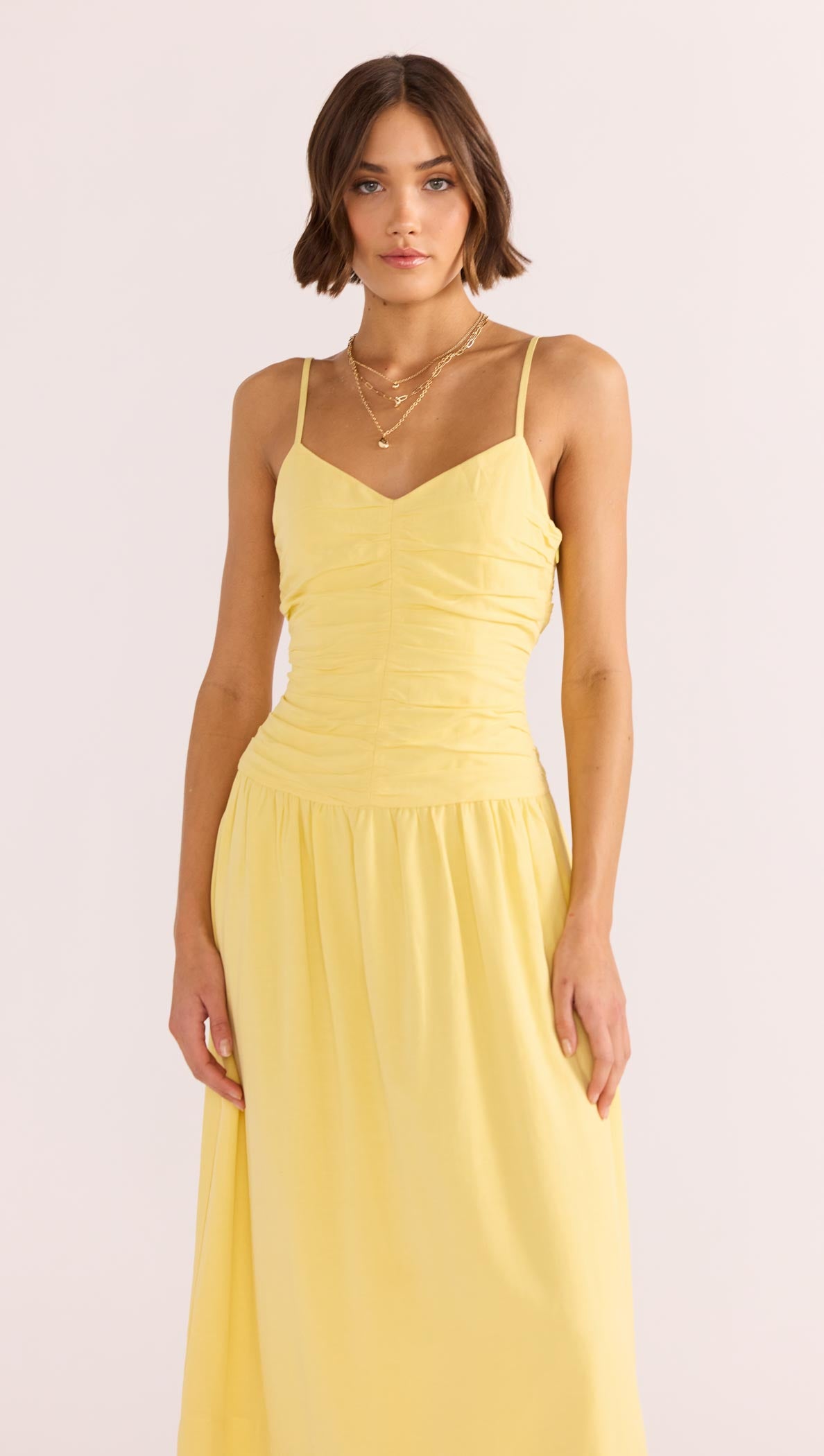 OPHELIA RUCHED MIDI DRESS-MINKPINK