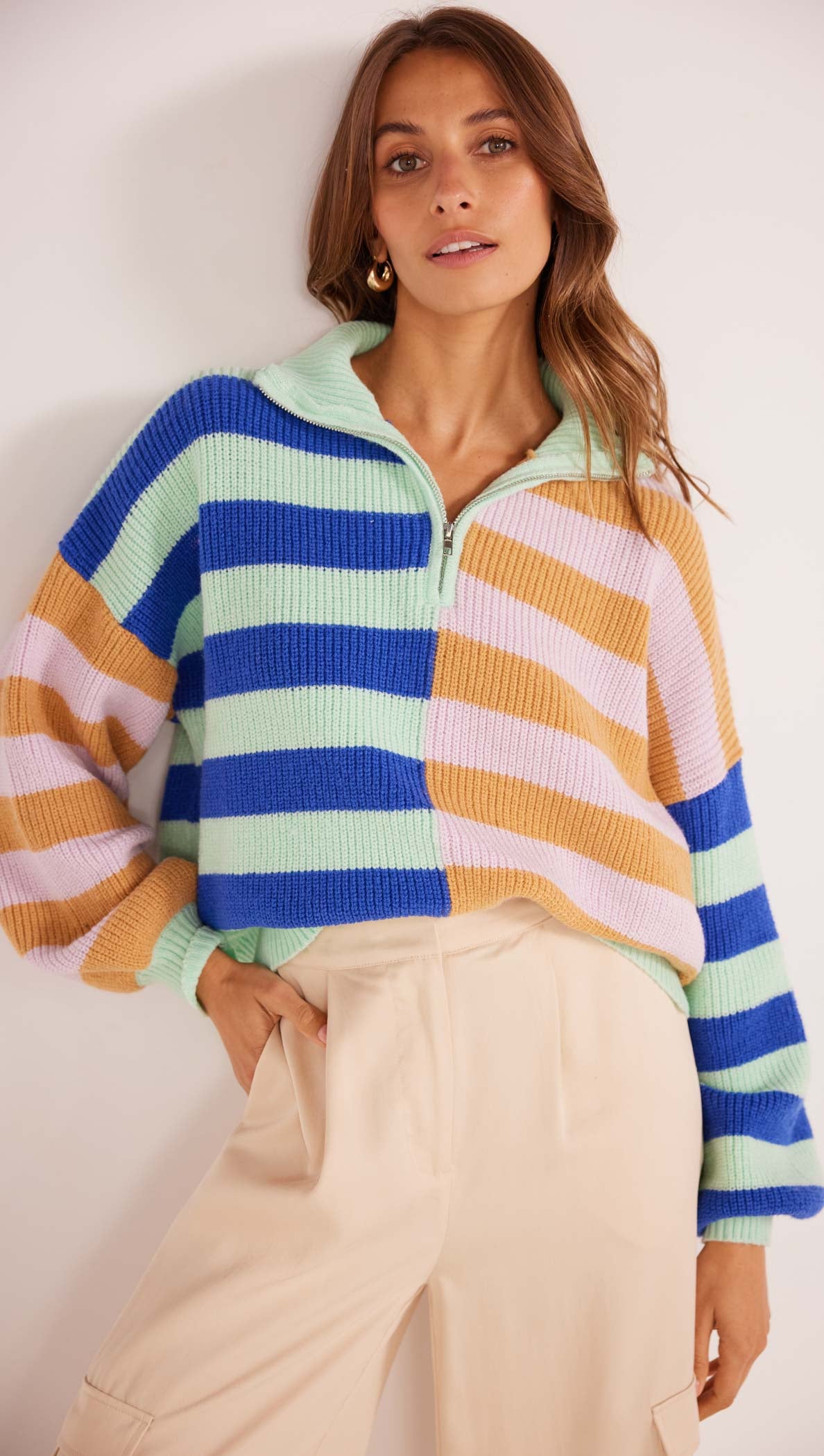 Astrid Quarter Zip Jumper-MINKPINK