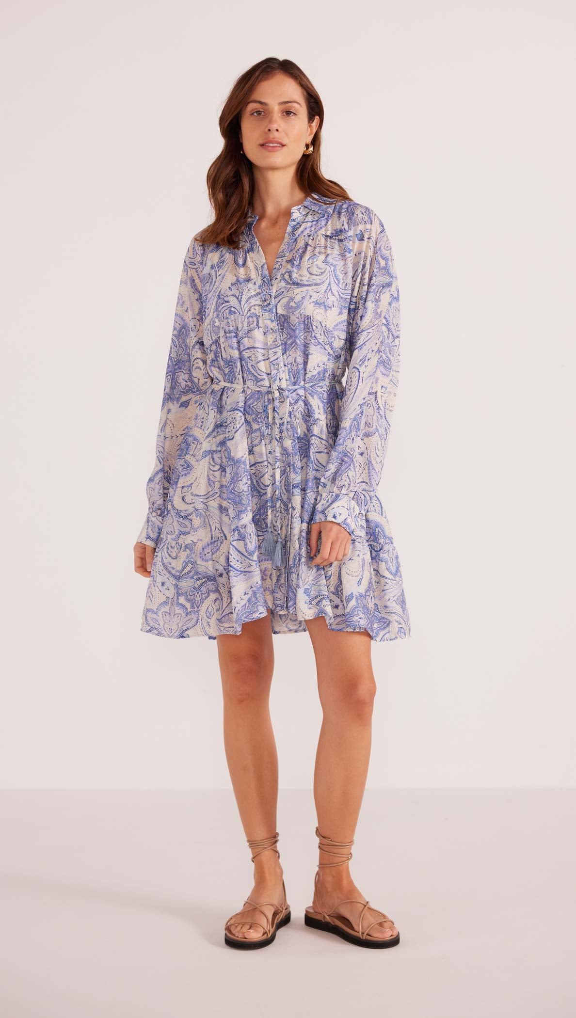 LOLA TIERED SHIRT DRESS-MINKPINK