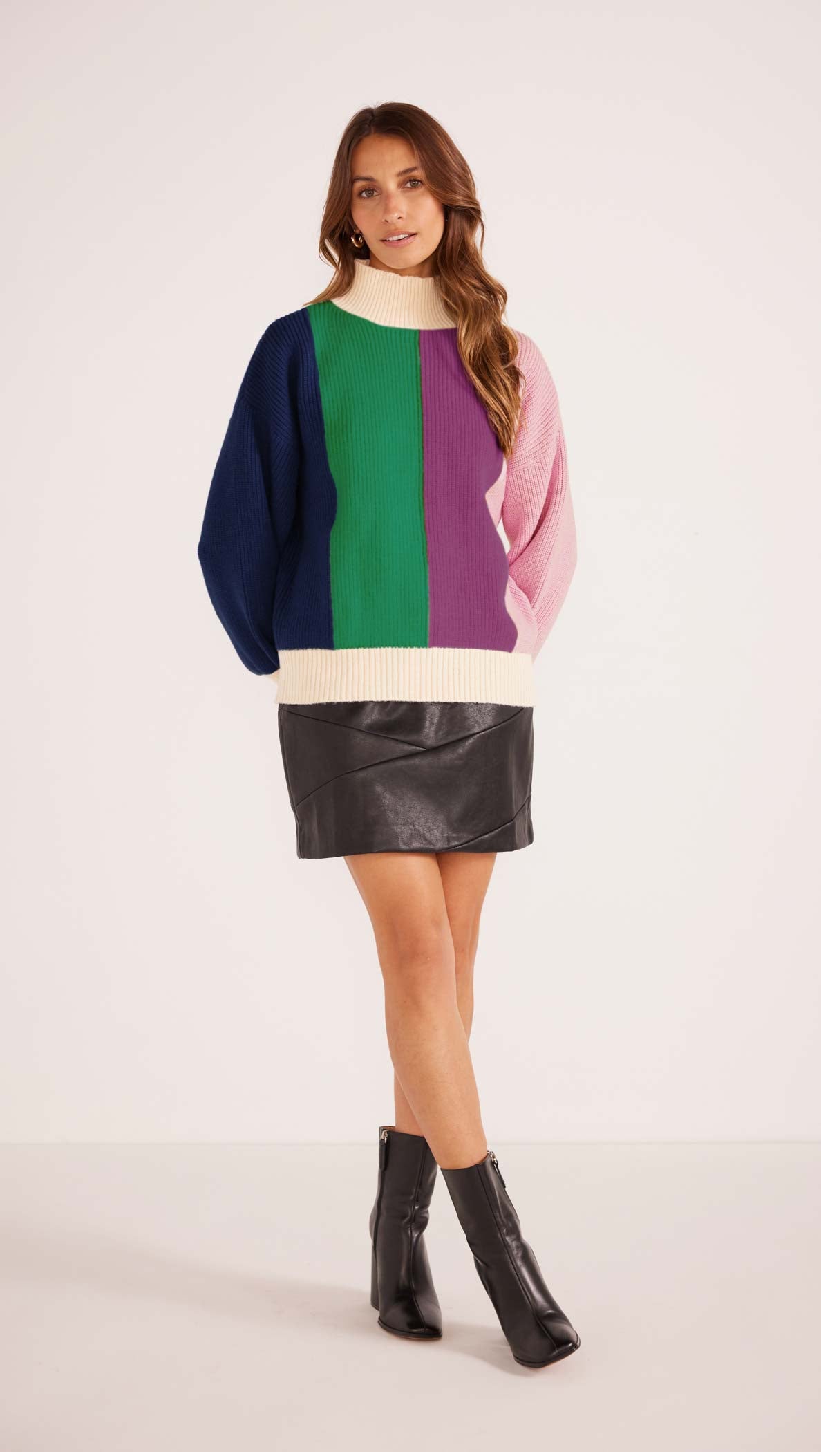 Zia Colour Block Knit Jumper