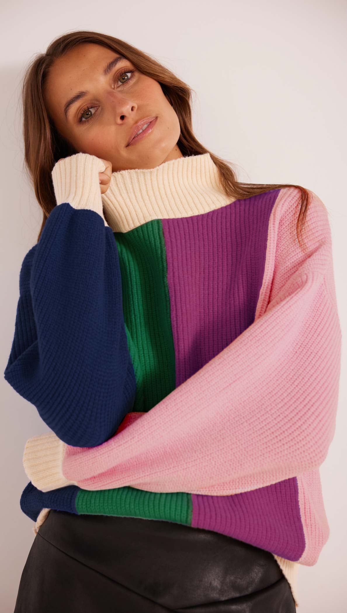 Zia Colour Block Knit Jumper