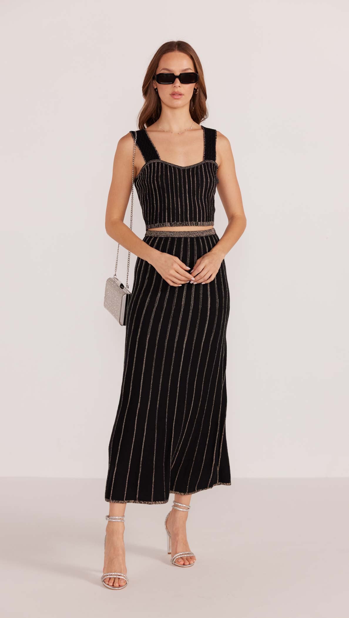 Celia Lurex Stripe Crop Top-MINKPINK