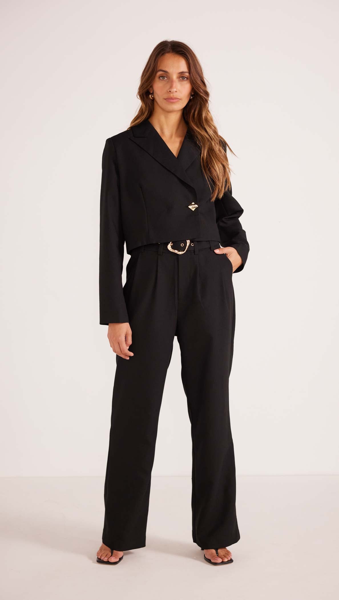 Nora Cropped Blazer-MINKPINK