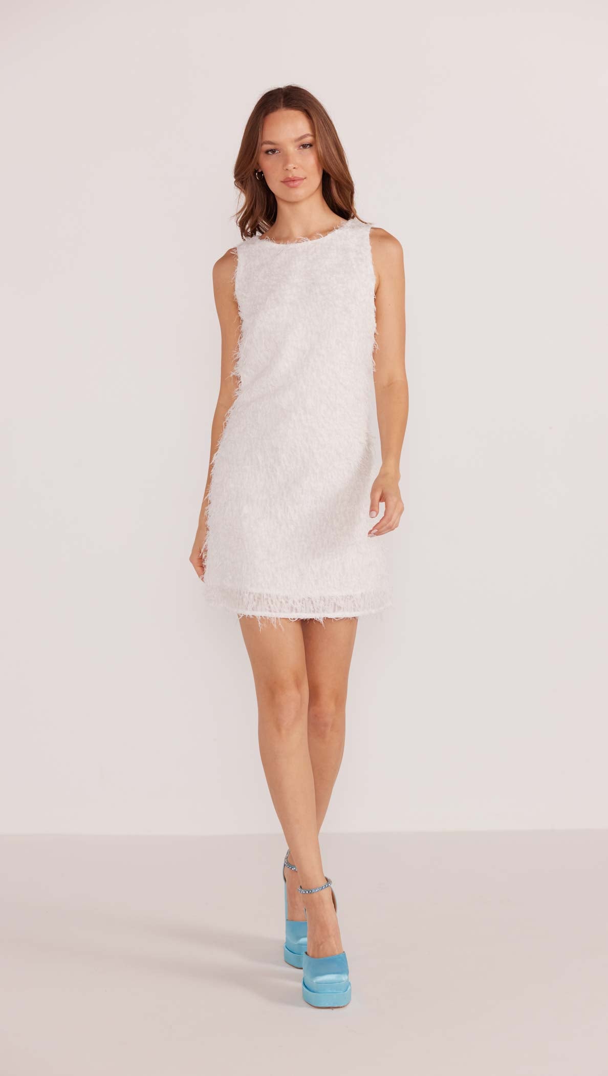 Yuki Fluffy Shift Mini Dress-MINKPINK