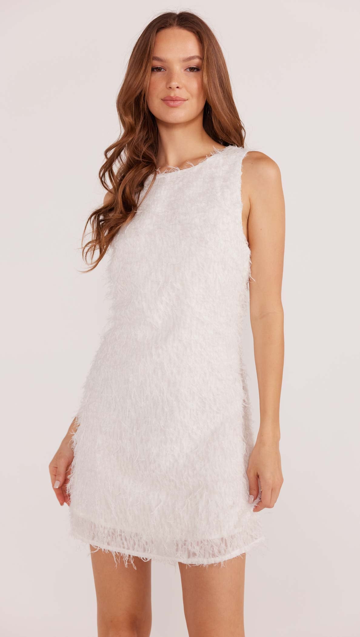 Yuki Fluffy Shift Mini Dress-MINKPINK