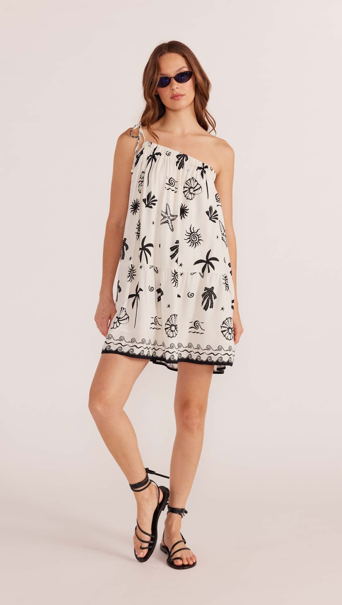 Shell One Shoulder Mini Dress