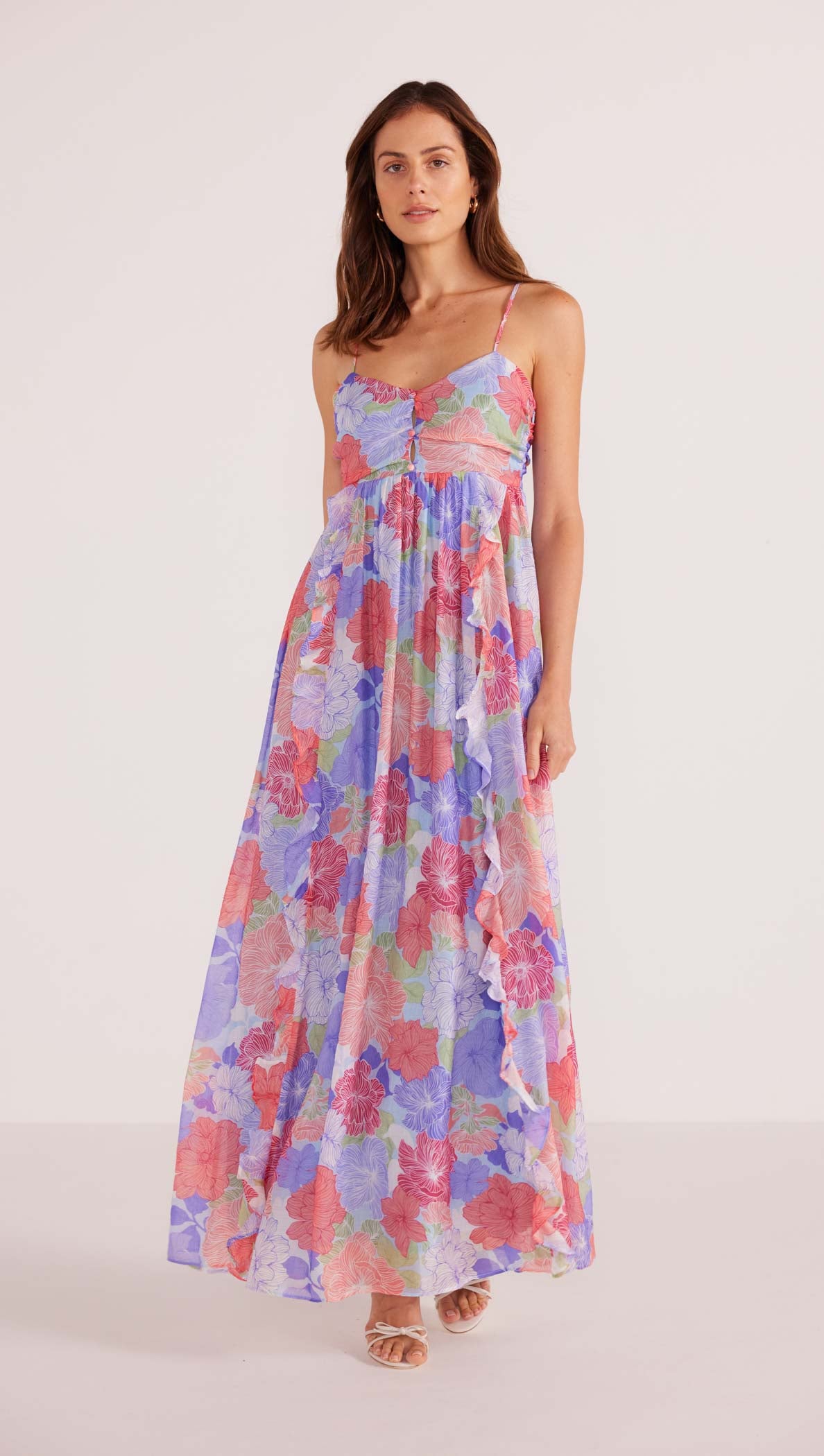 BELLE RUFFLE MAXI DRESS-MINKPINK