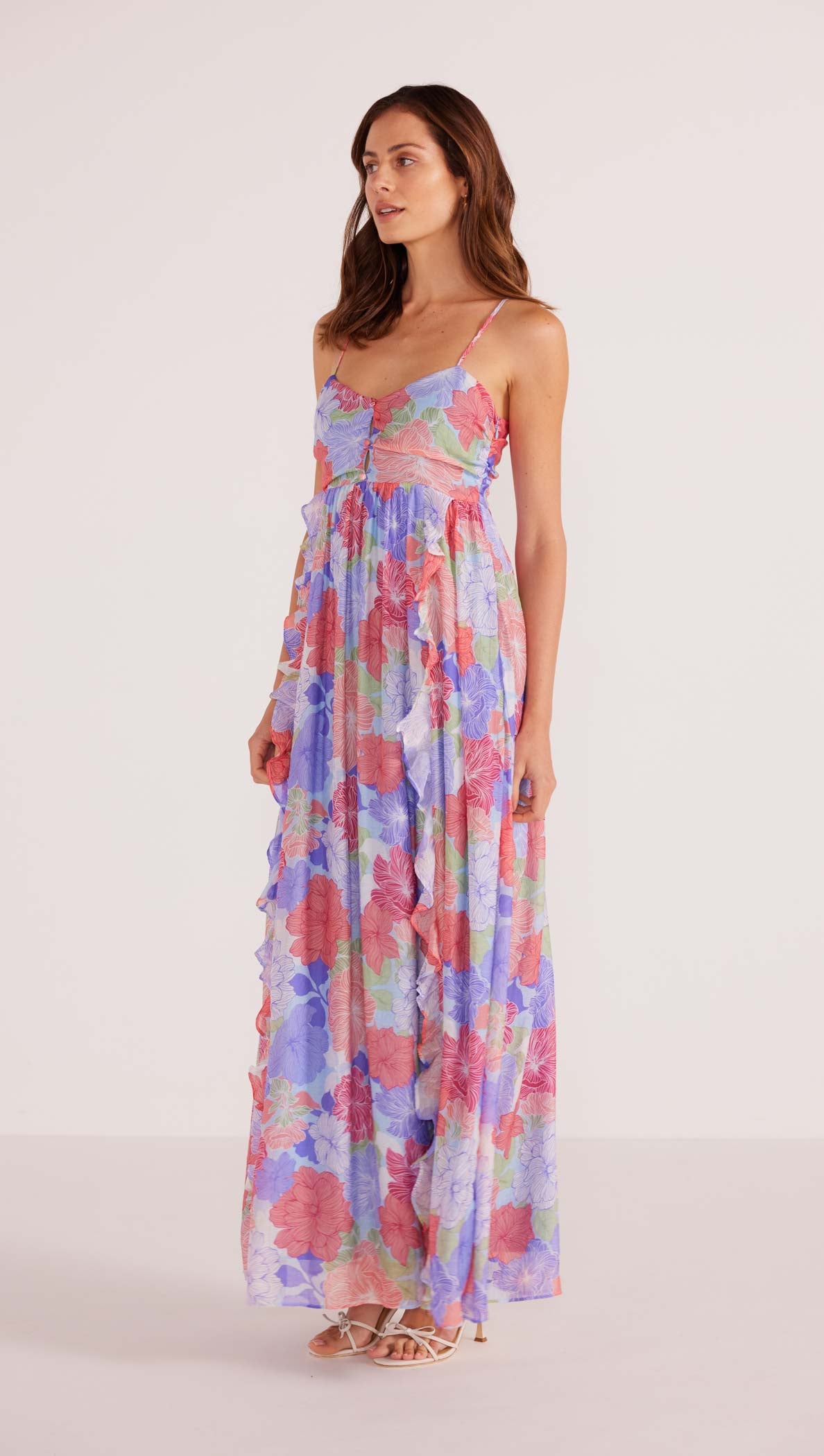 BELLE RUFFLE MAXI DRESS-MINKPINK