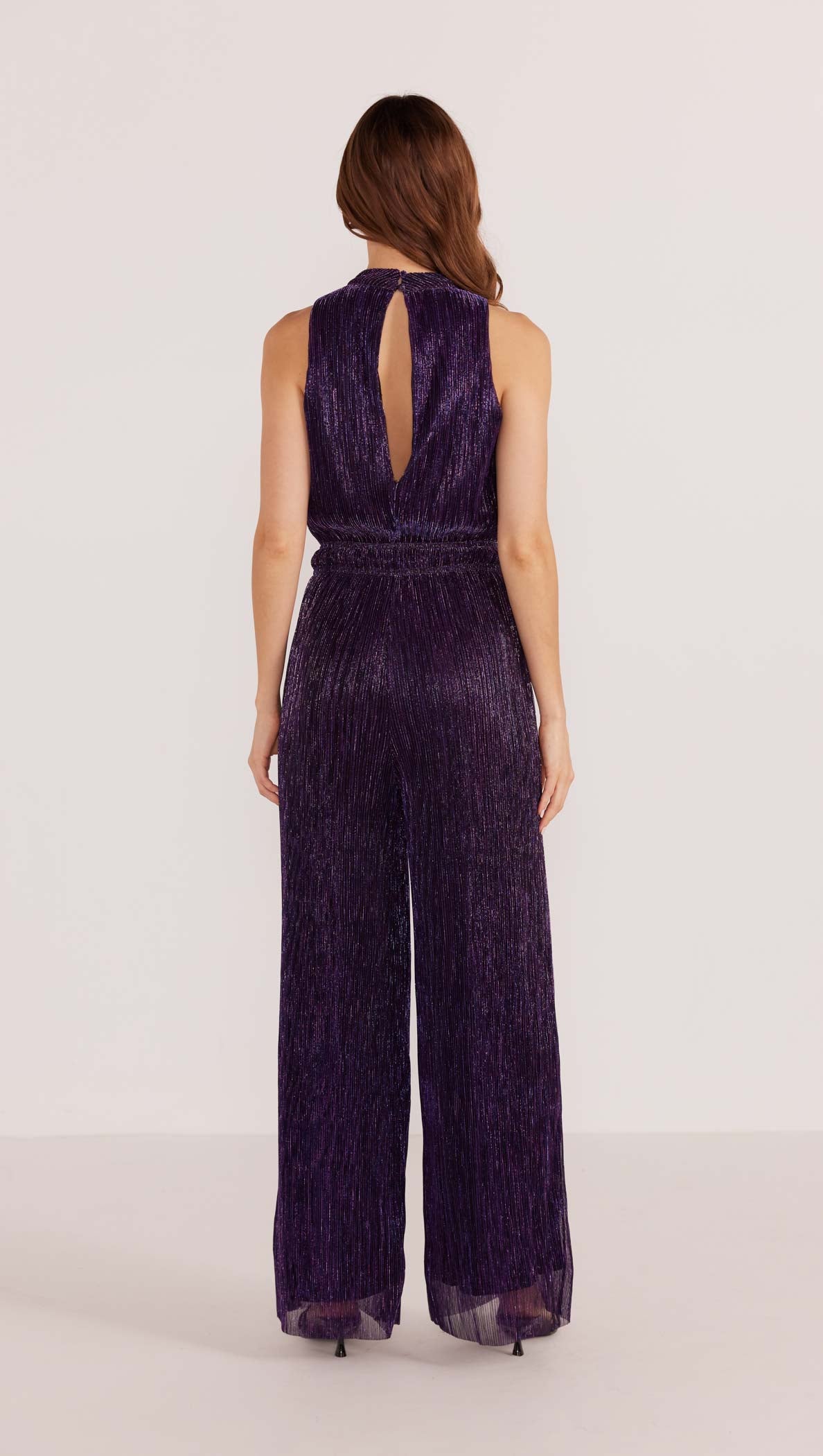 Enya Lurex Plisse Jumpsuit-MINKPINK