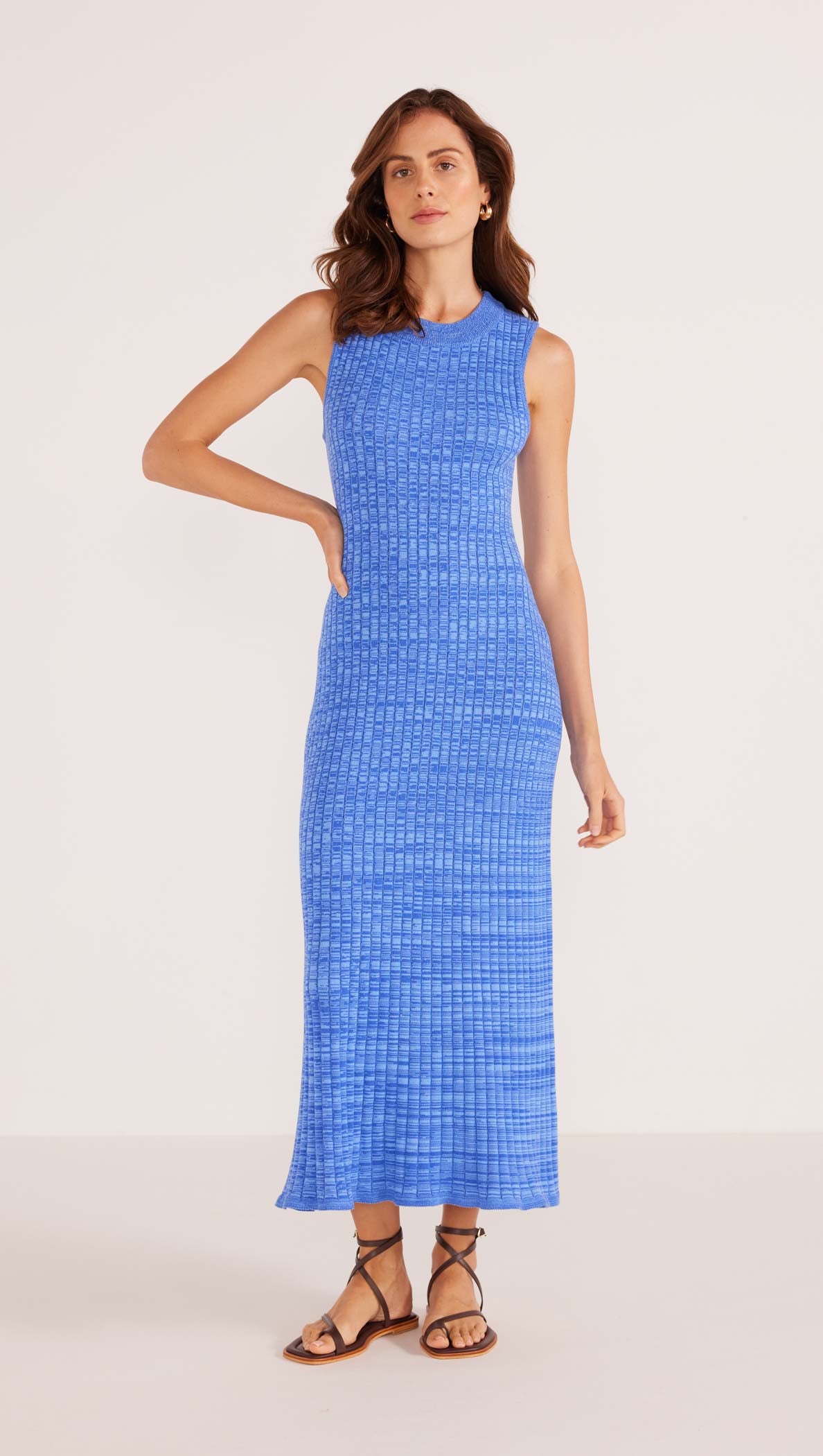 HARPER RIB KNIT MIDI DRESS-MINKPINK