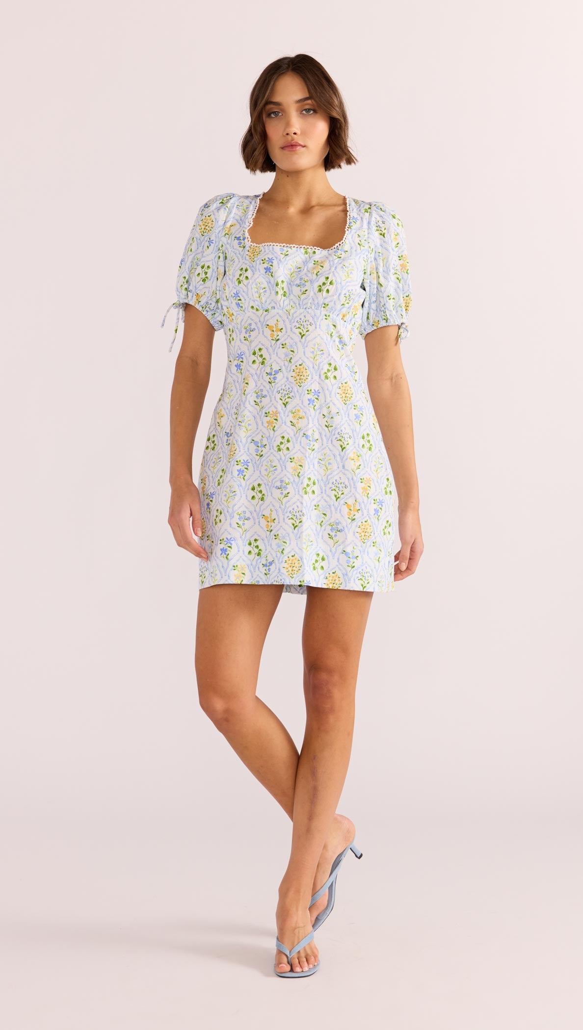 MEADOW PUFF SLEEVE MINI DRESS-MINKPINK