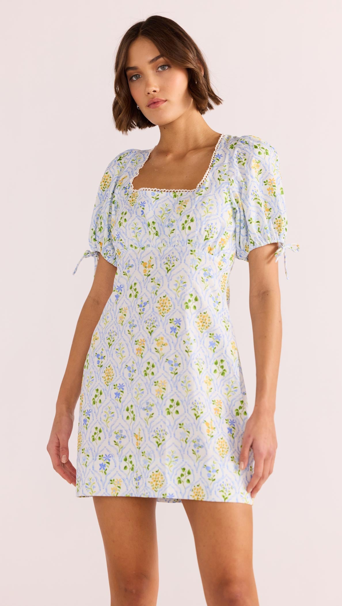 MEADOW PUFF SLEEVE MINI DRESS-MINKPINK