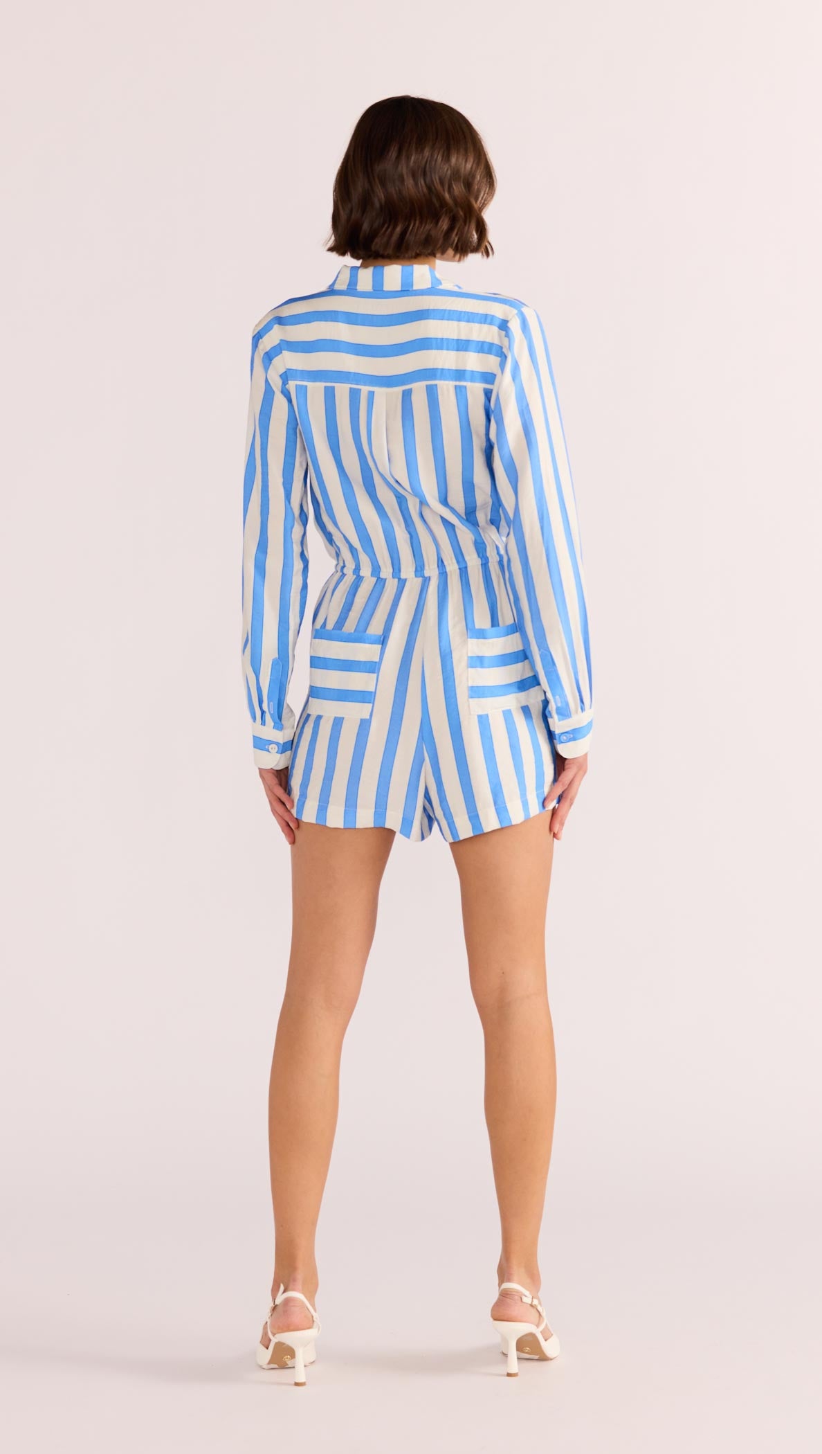 NIMUE STRIPE PLAYSUIT-MINKPINK