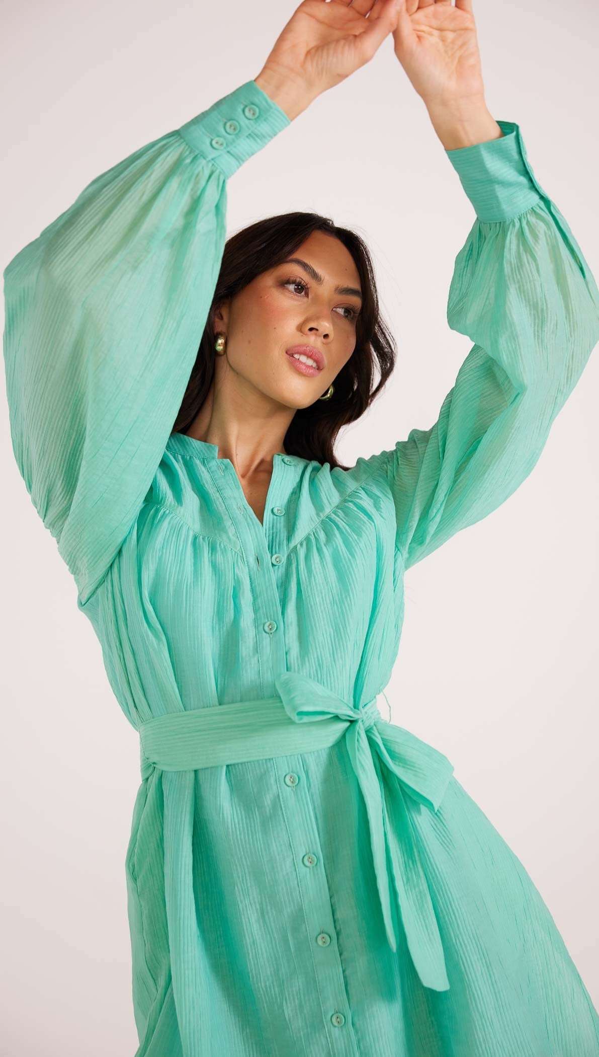 Olive Green Long Sleeve Dress - Alani Sweatshirt Dress