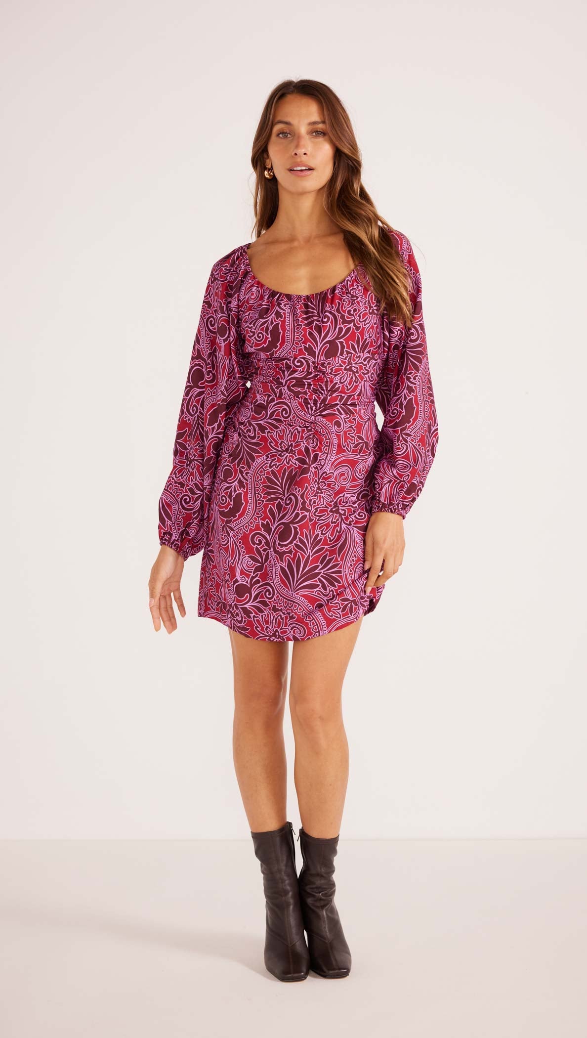 Chiara Ruched Mini Dress-MINKPINK