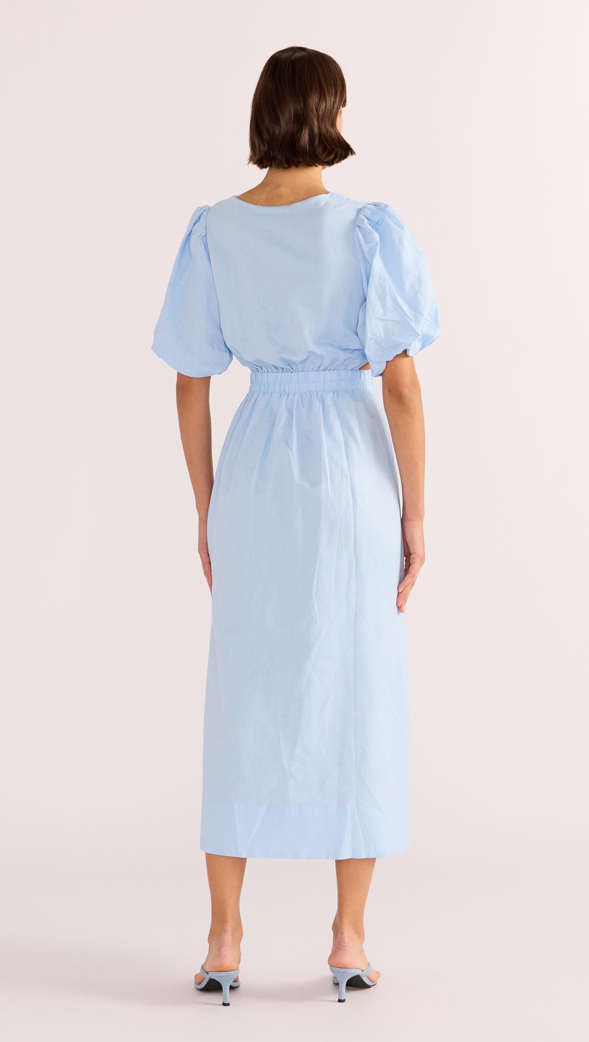 Pandora Puff Sleeve Midi Dress-MINKPINK