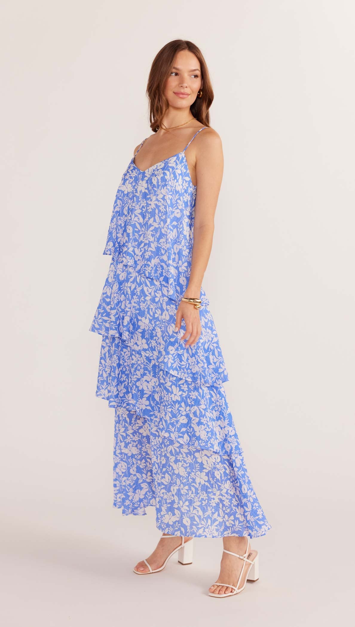 Waverly Tiered Midi Dress-MINKPINK