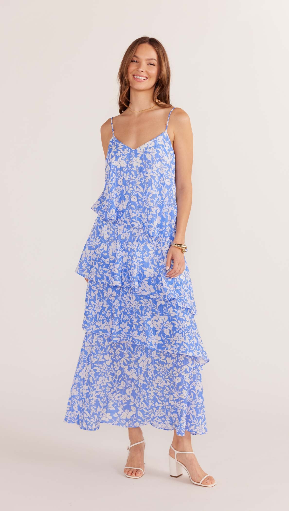 Waverly Tiered Midi Dress-MINKPINK