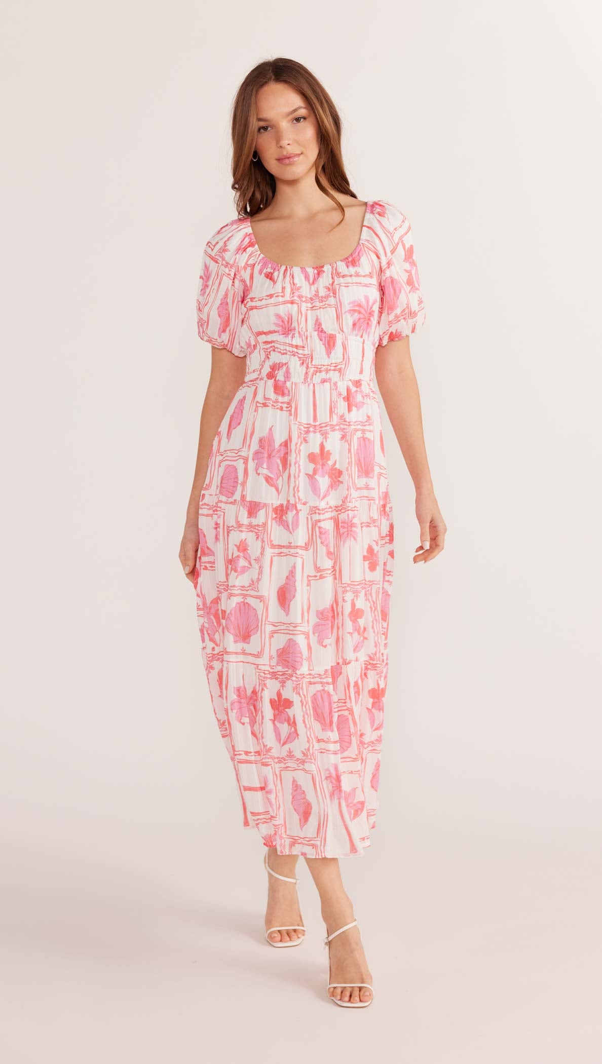 Bria Puff Sleeve Midi Dress-MINKPINK