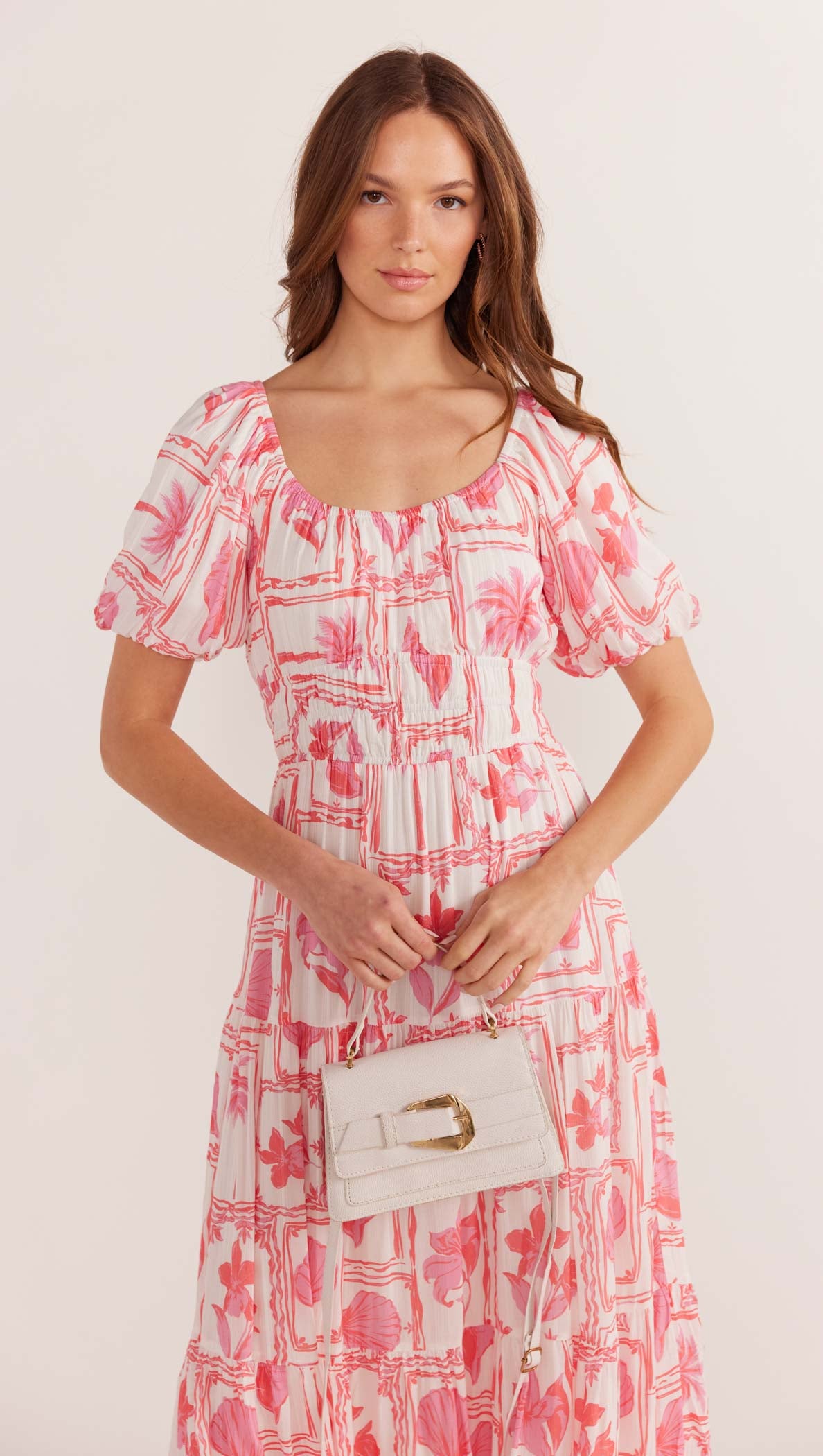 Bria Puff Sleeve Midi Dress-MINKPINK