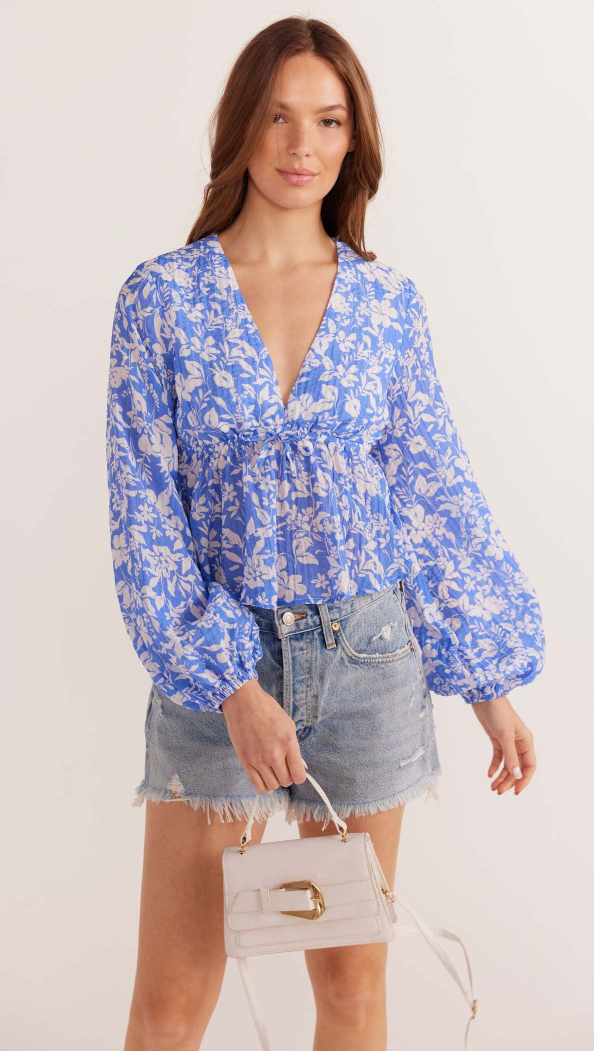 Waverly Drawstring Blouse-MINKPINK