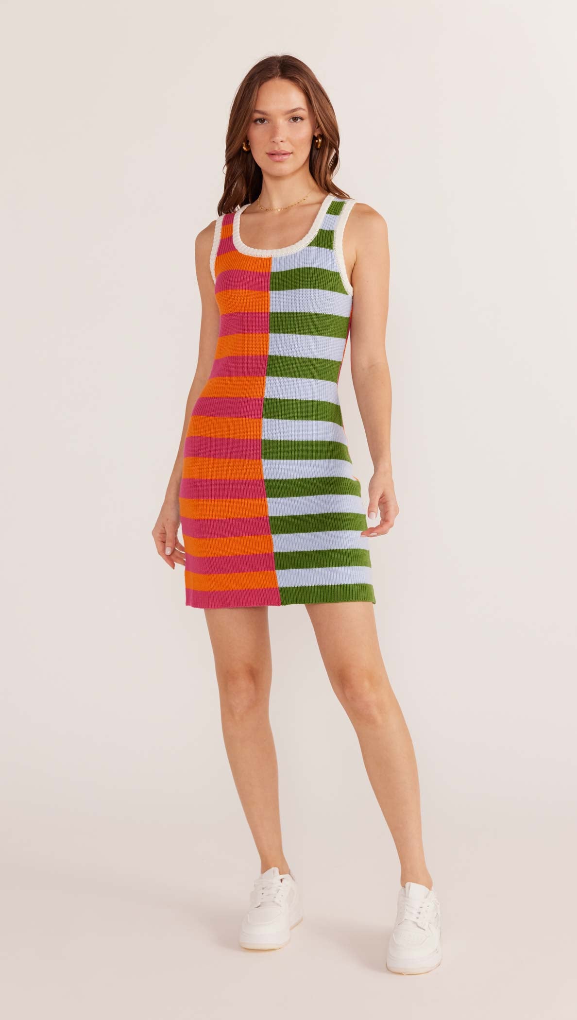 Vita Stripe Knit Mini Dress-MINKPINK