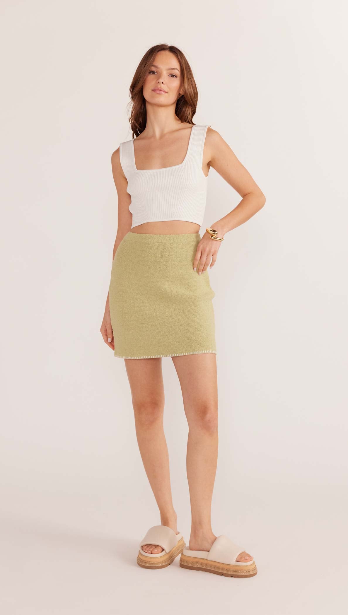 Tori Knit Mini Skirt-MINKPINK