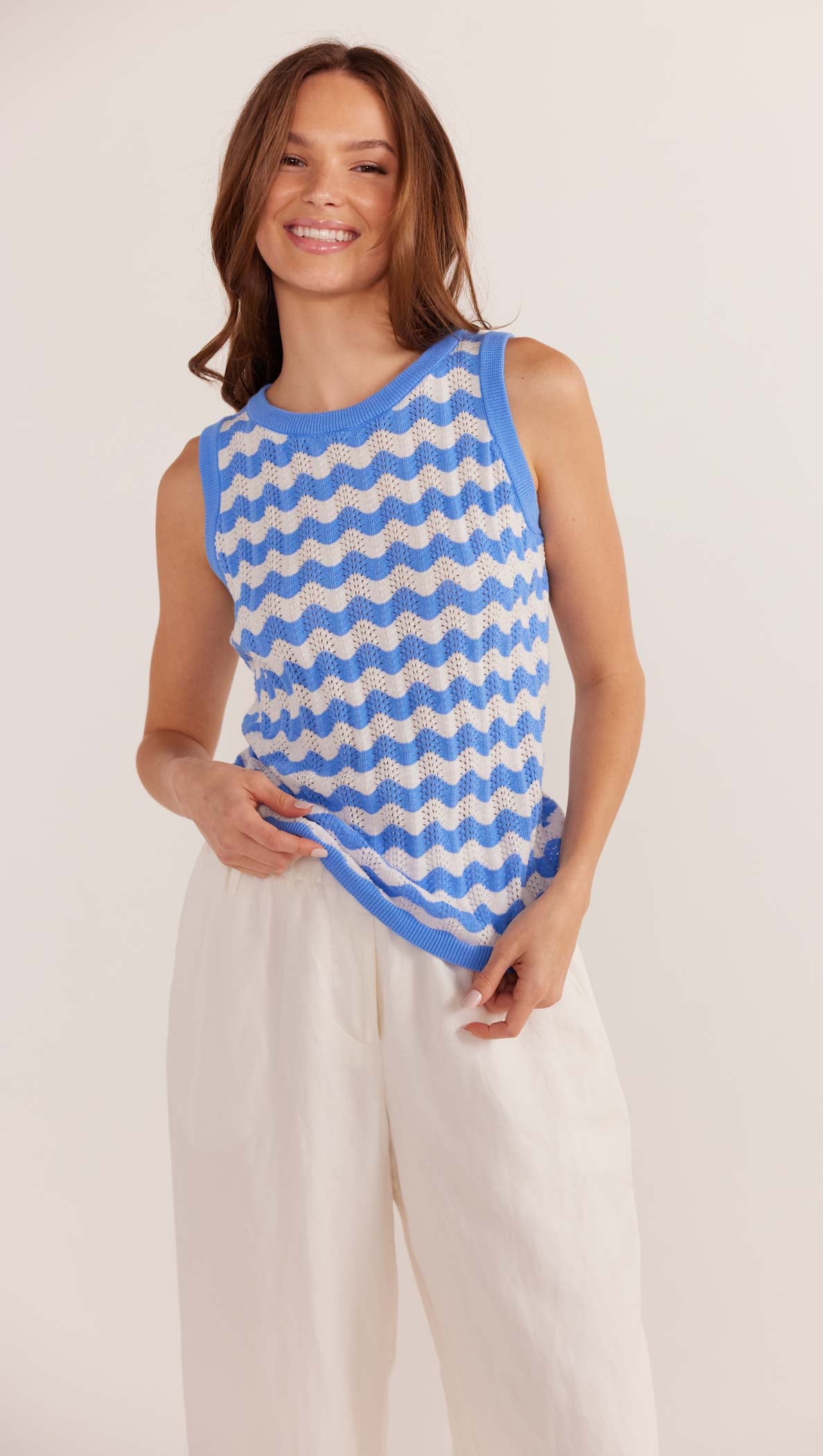 Dina Stripe Knit Tank-MINKPINK