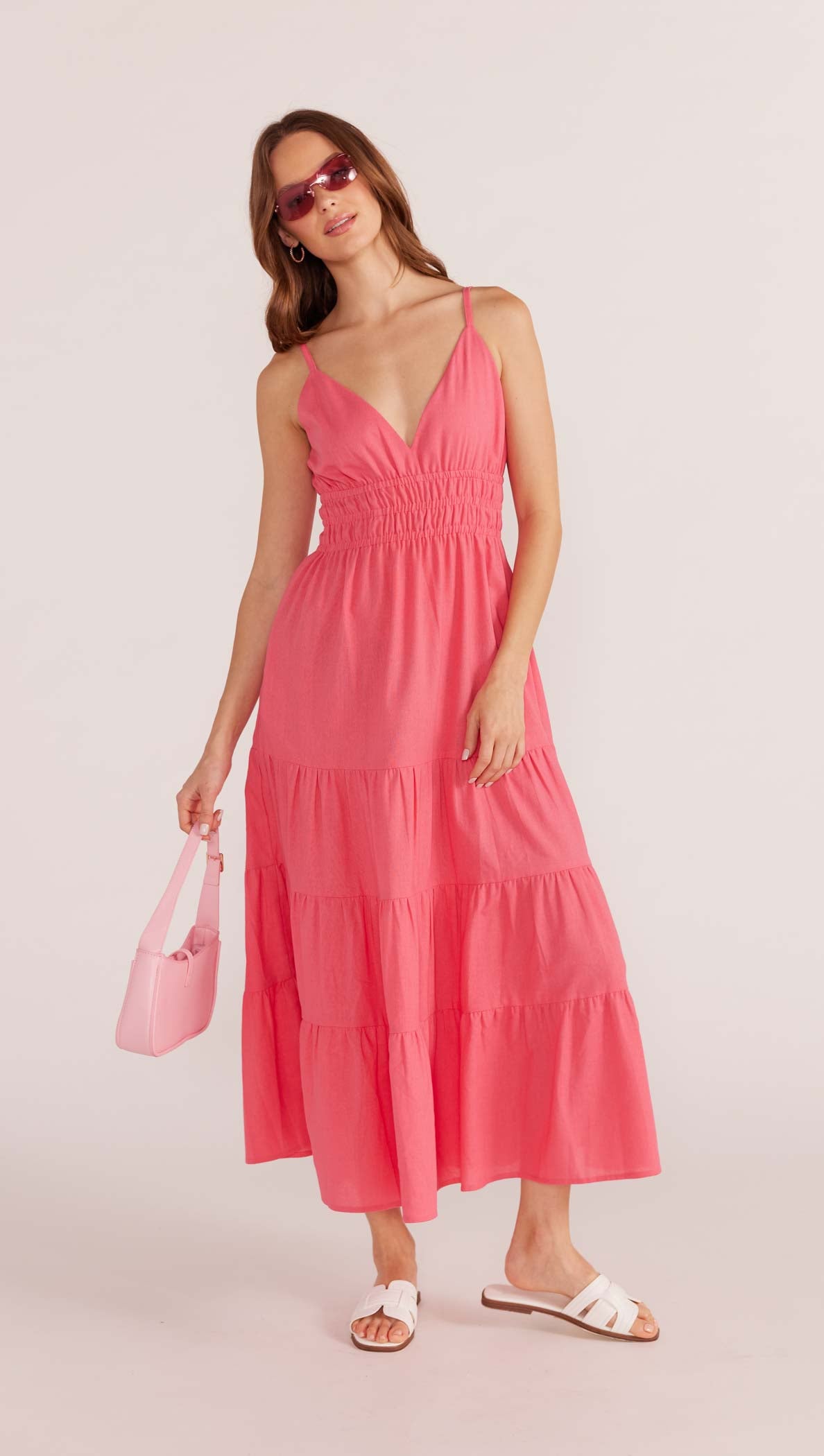 Nerida Tiered Midi Dress-MINKPINK