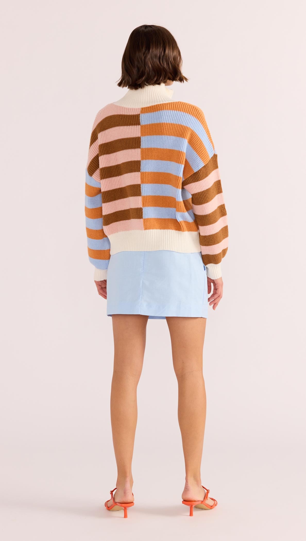 Skye Splice Stripe Sweater-MINKPINK