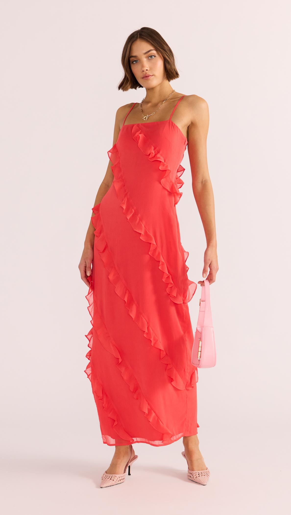 Venus Ruffle Maxi Dress-MINKPINK