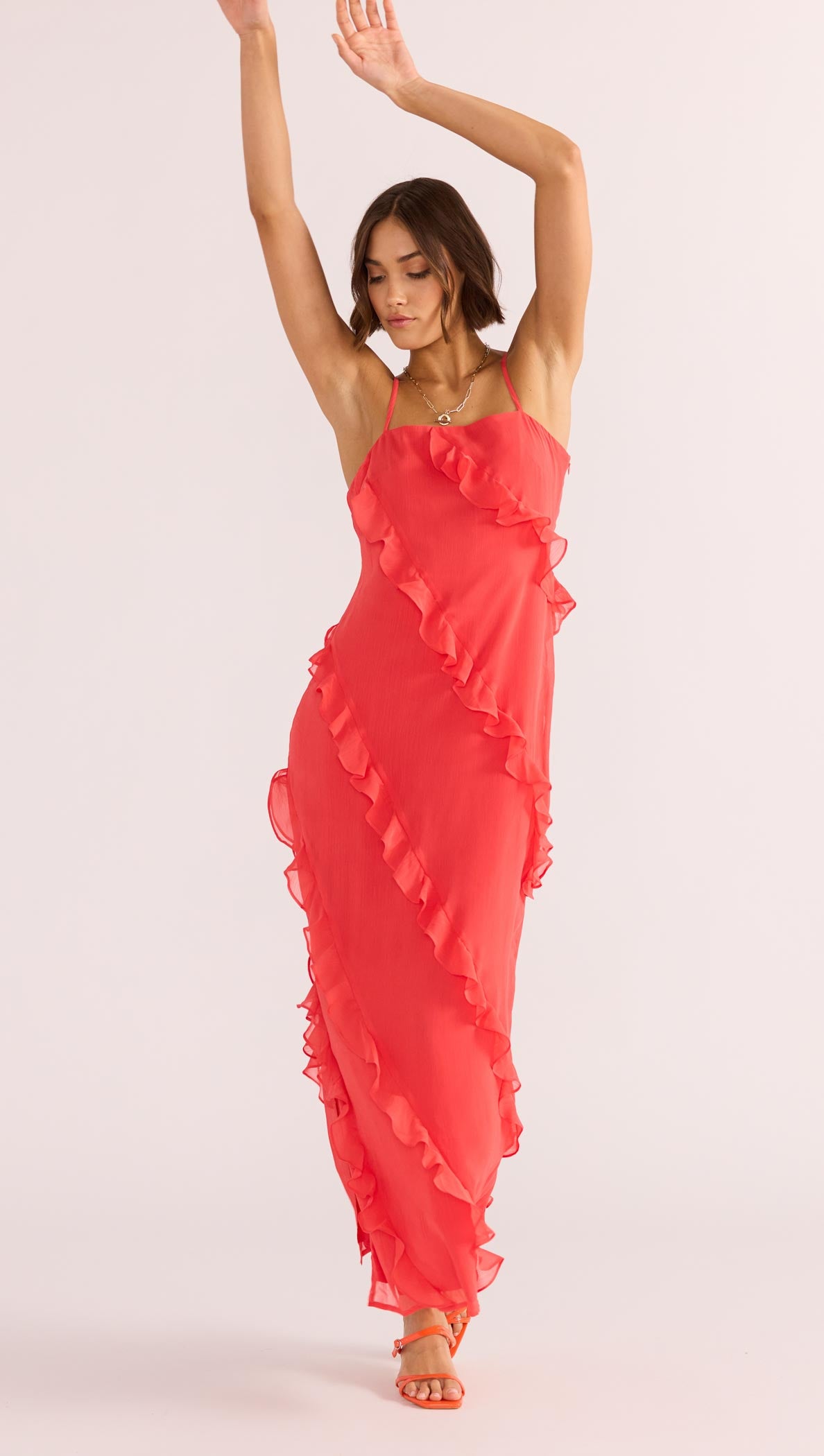 Venus Ruffle Maxi Dress-MINKPINK