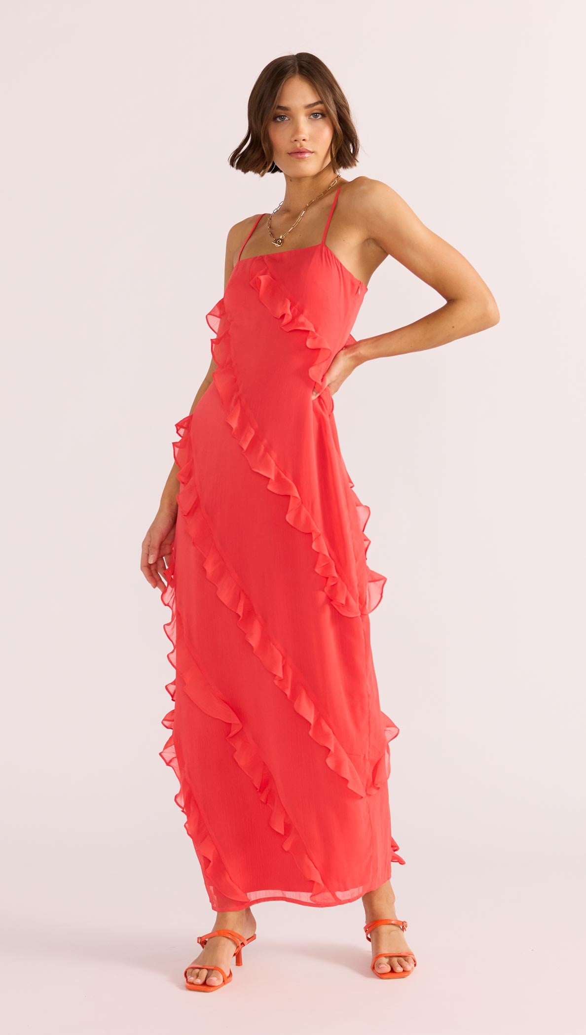 Venus Ruffle Maxi Dress-MINKPINK